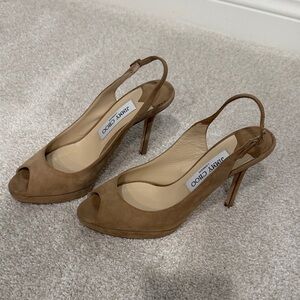 Jimmy Choo Brown Slingback Heels